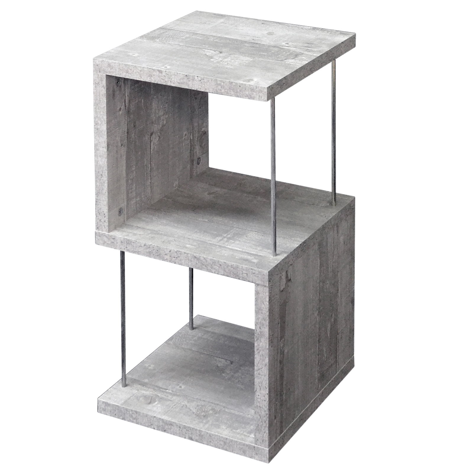 Standregal - Betonoptik - silber - 65 cm hoch