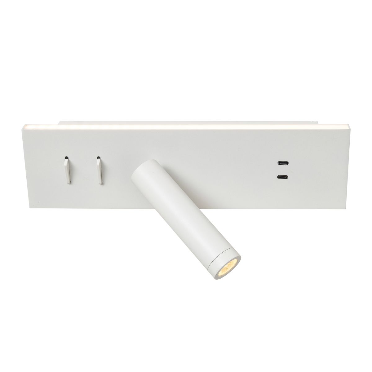 Moderne wandlamp wit verstelbaar met USB-C incl. LED - Modric