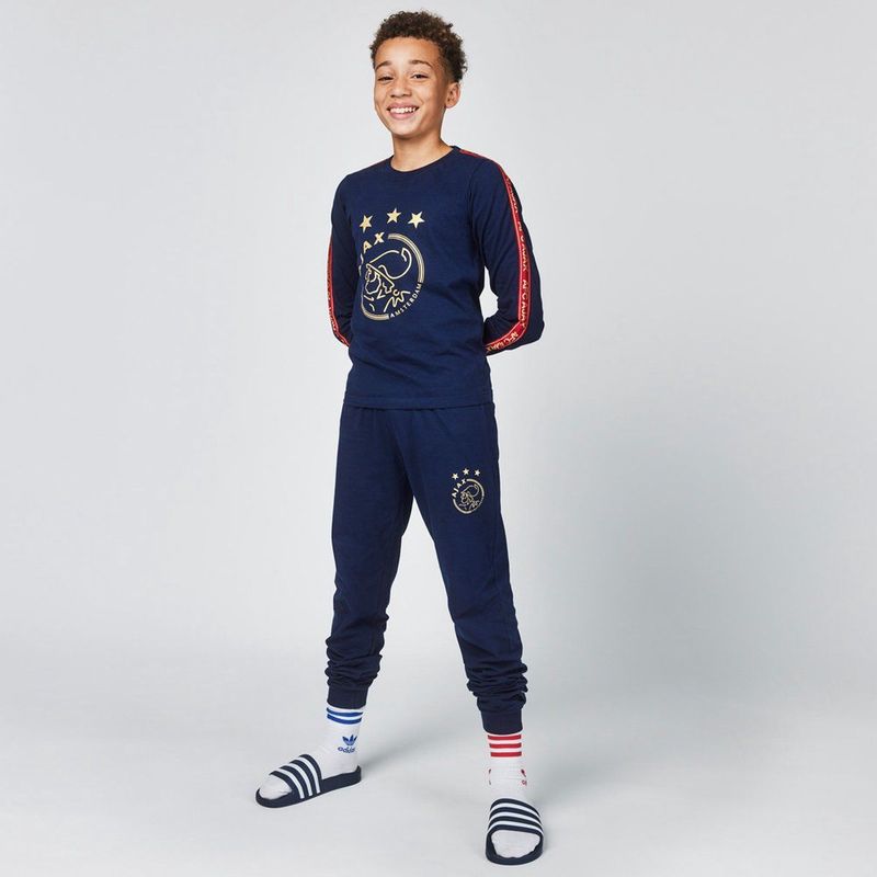 Ajax-pyjama navy/bordeaux