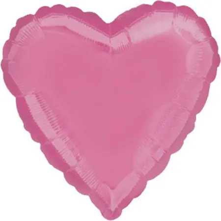 amscan Folienballon Herz, helles Bubble Gum pink