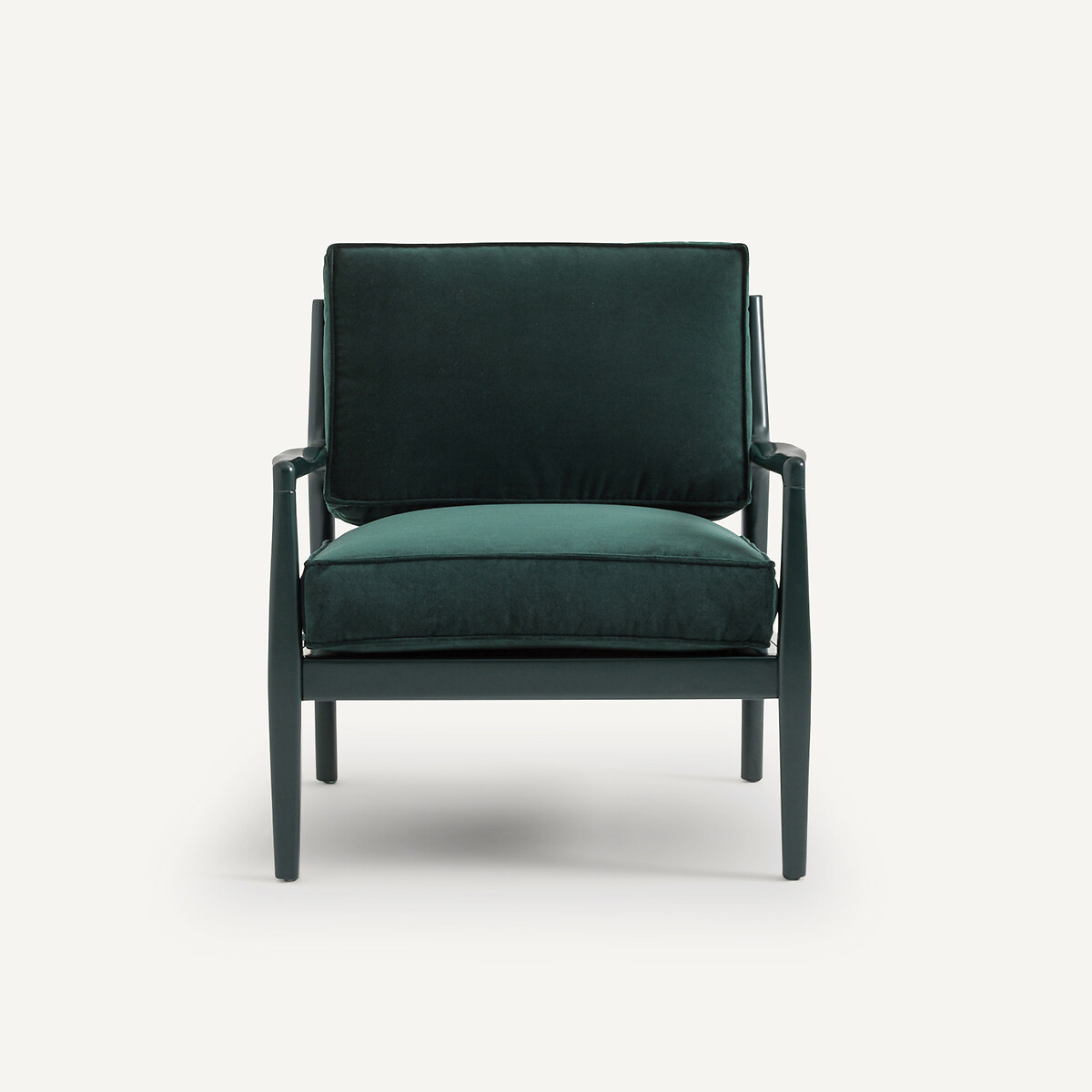 AM.PM<br>Poltrona de veludo com estrutura laqueada, Dilma