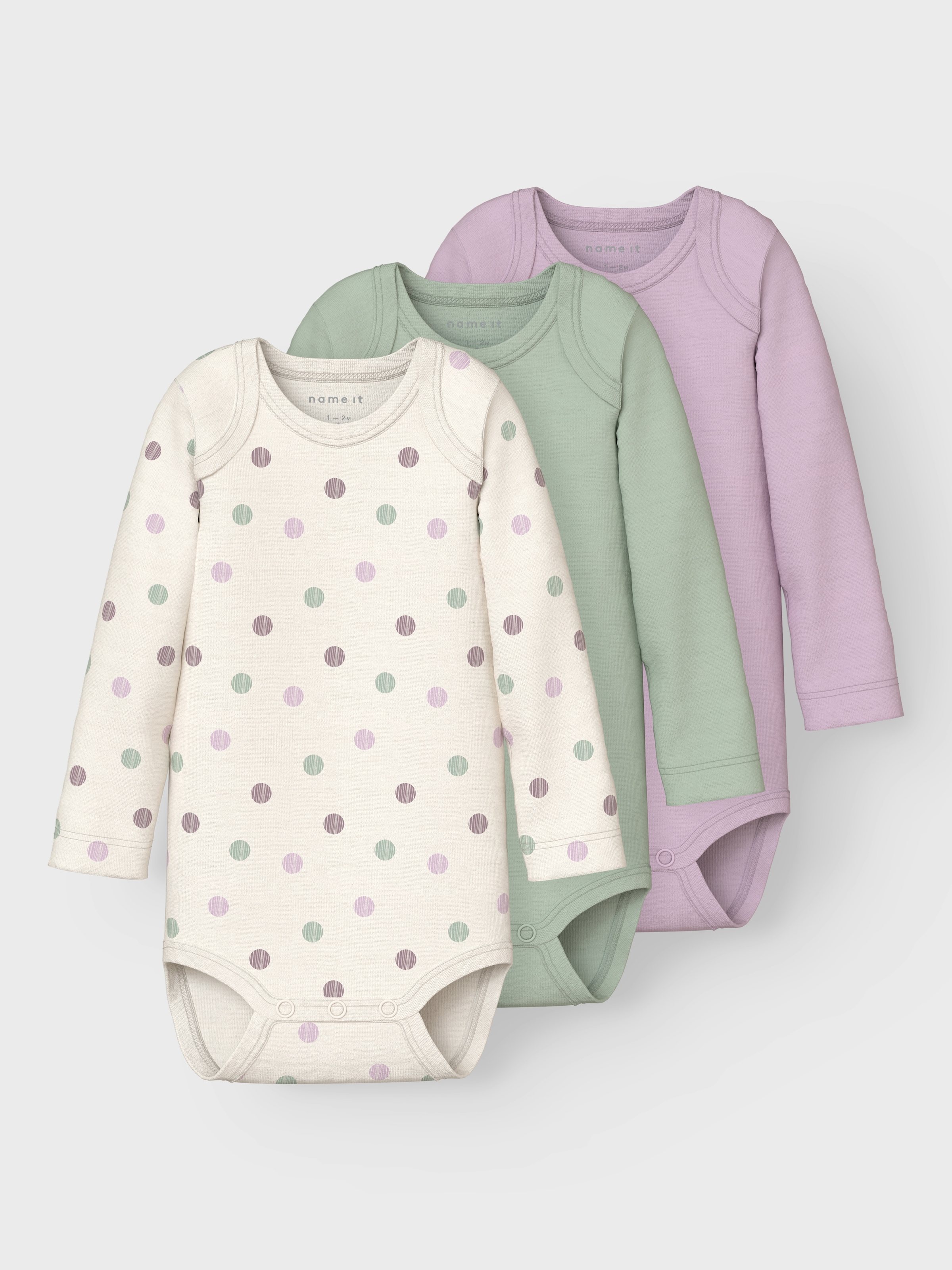 Name It Body »NBFBODY 3P LS JET STREAM DOT NOOS«, 3 Stk.