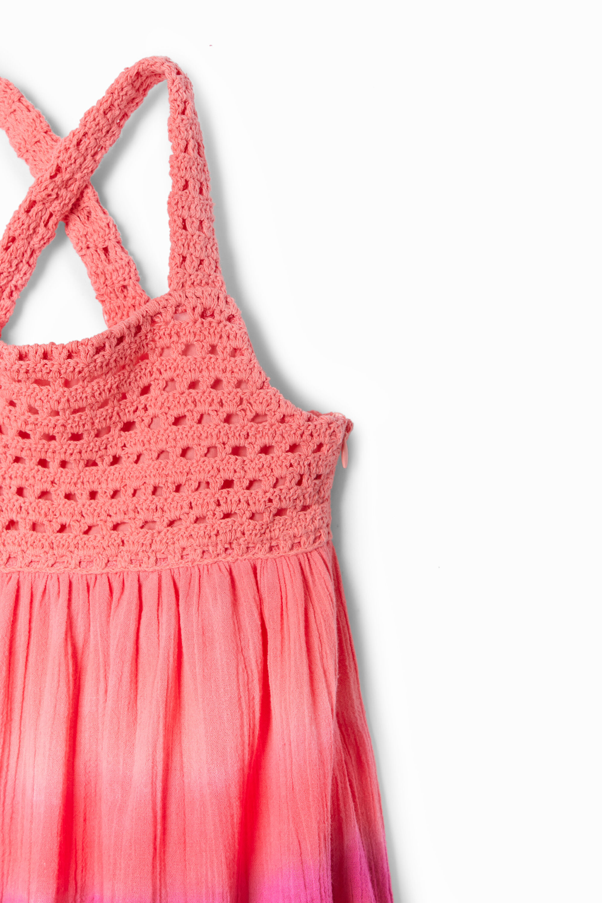 Robe crochet multicolore