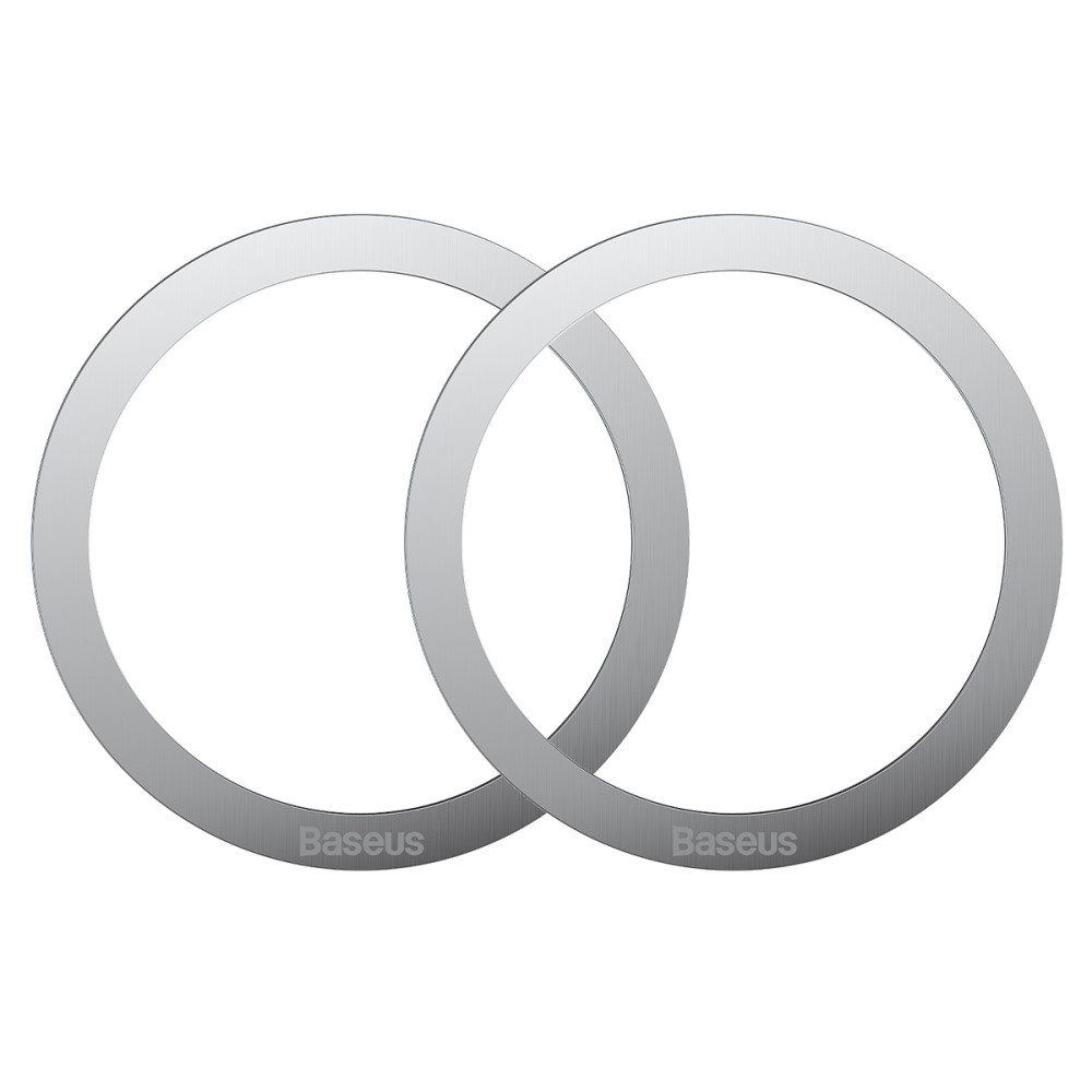 (2er Set) Magnetischer Metall MagSafe Sticker Haltering   Montagehilfe - Silber