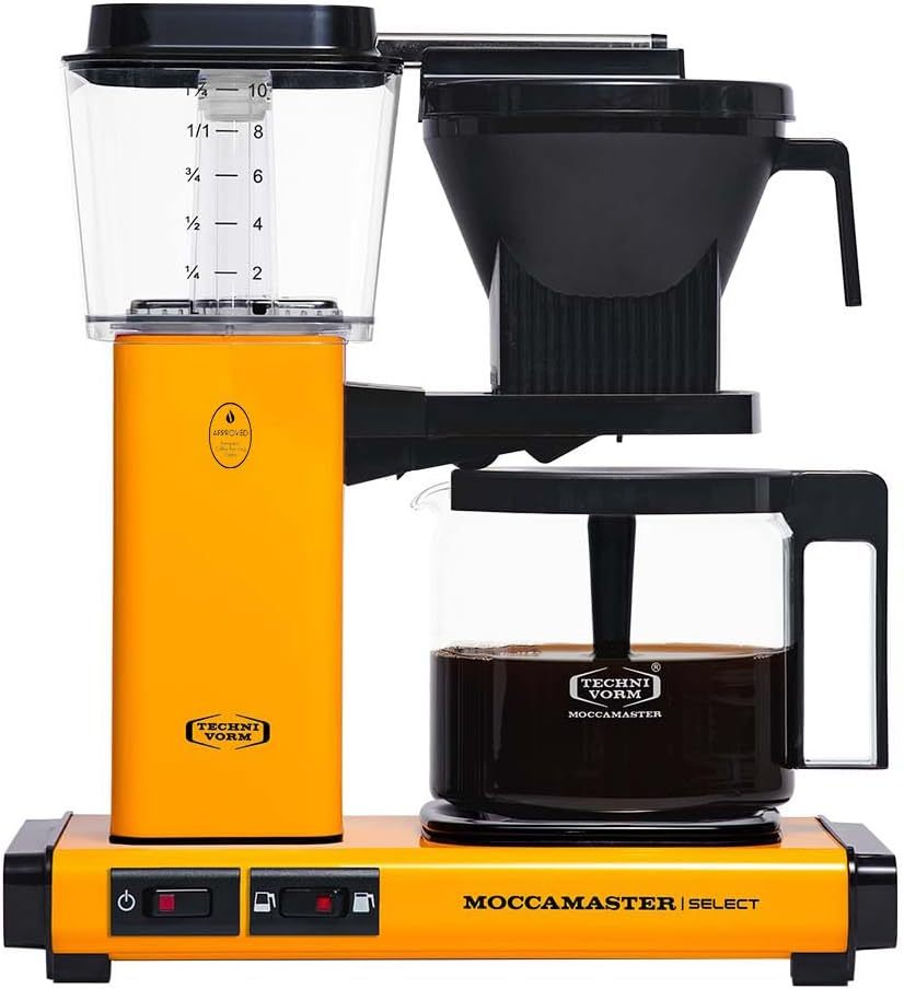 Moccamaster KBG Select, Kaffeemaschine, Retro Kaffeemaschine, Filterkaffee, Off-White, 1.25L