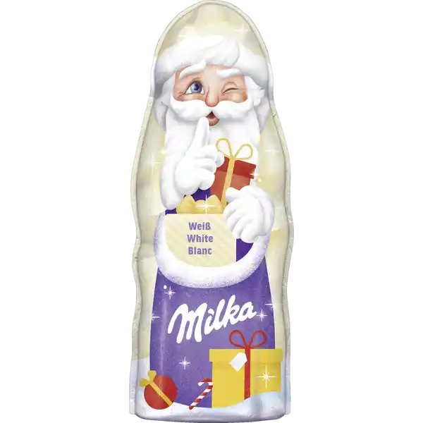 Weihnachtsmann, weiße Schokolade