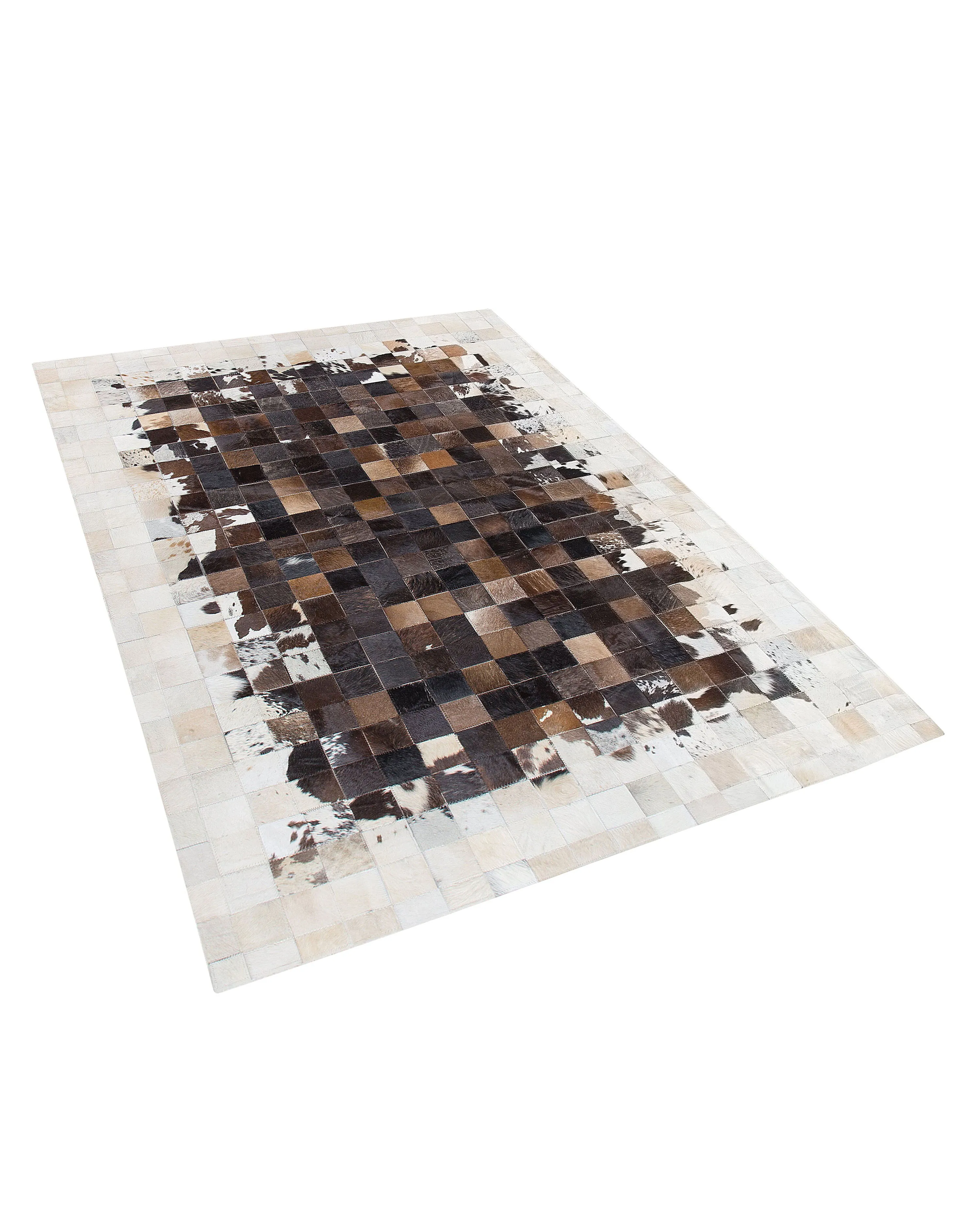 Vloerkleed OKCULU Bruin 140 x 200 cm Leer