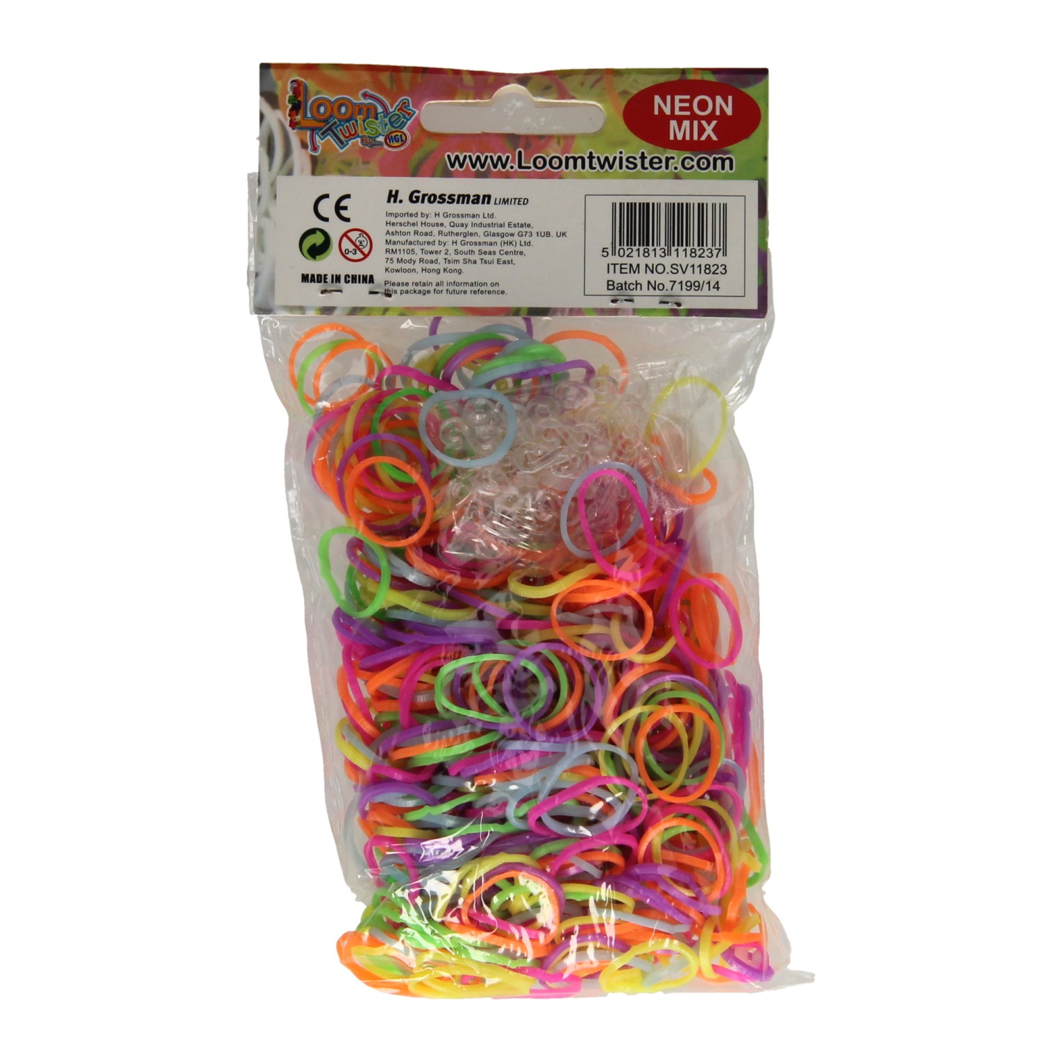 Loombands Neon Mix Set, 600st.