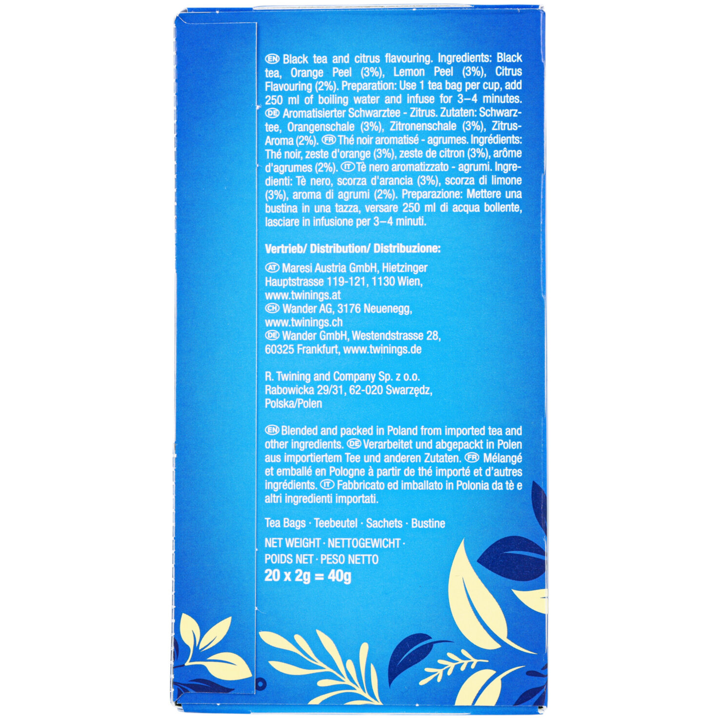 Twinings Lady Grey 20 Portionen