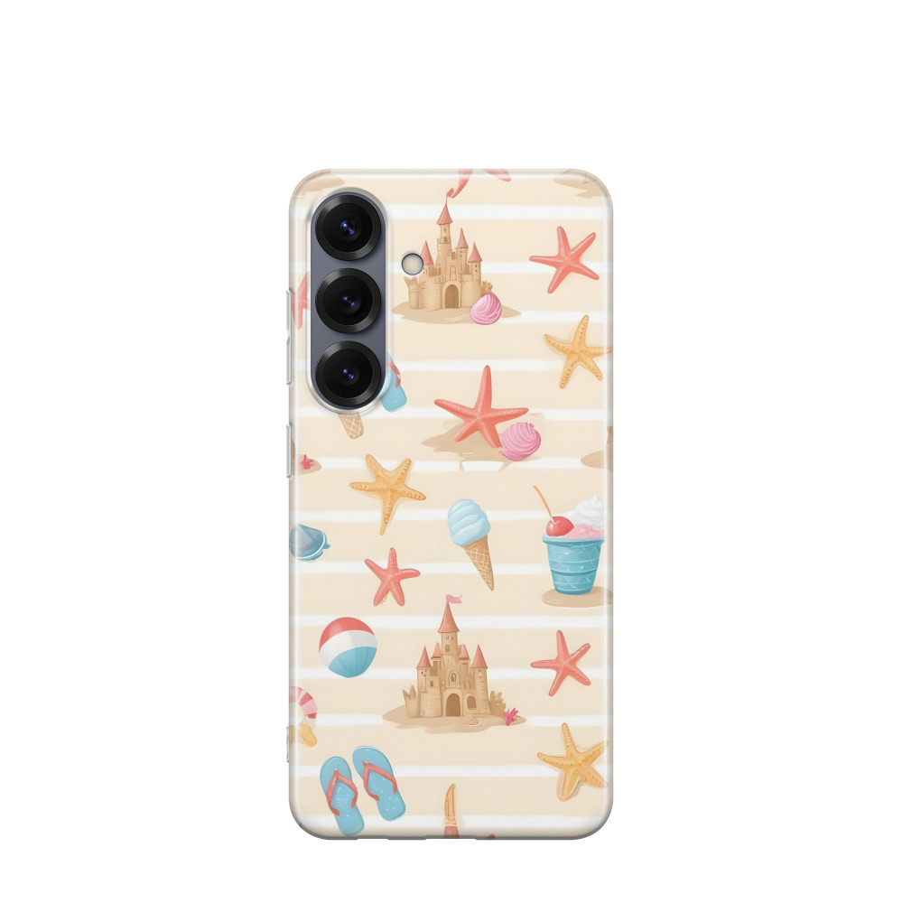 Samsung Galaxy S25 Gummi Hülle Sandburg - Braun