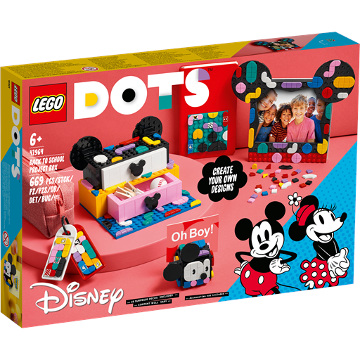 LEGO Dots Mickey Mouse Og Minnie Mouse Skolestart-Projektæske - 41964