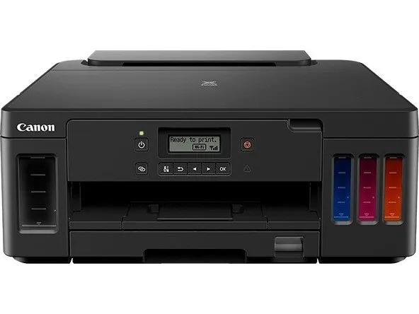 Canon PIXMA G5050 - Printer - farve - Duplex - blækprinter - kan genopfyldes - A4/Legal - op til 13 ipm (mono) / op til 6.8 ipm (farve) - kapacitet: 350 ark - USB 2.0, LAN, Wi-Fi(n)