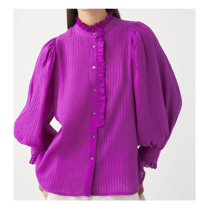 Antik Batik Blouse Avon Crêpe de Coton | Violet