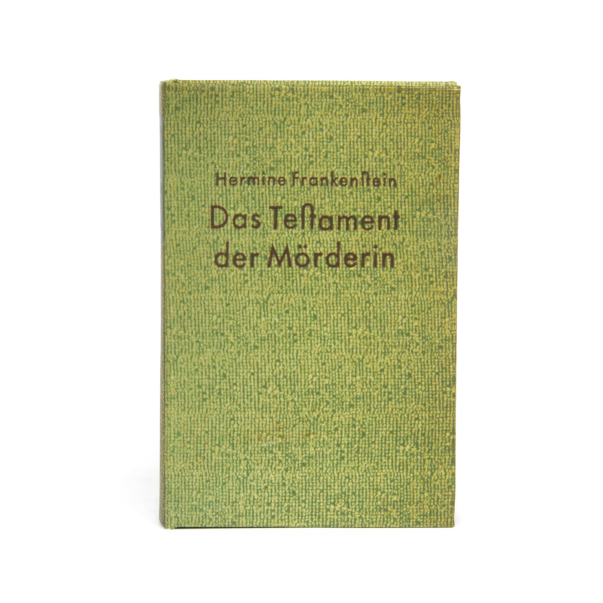 Buchhülle 'Das Testament der Mörderin', T 3 cm, B 12 cm, H 18 cm von fischer's lagerhaus