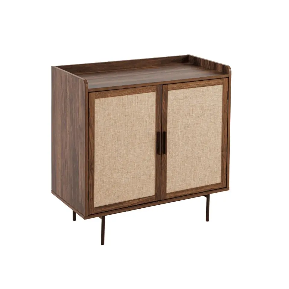 CALICOSY - Dressoir JETSON - Donker hout - 79x80x39,5 cm