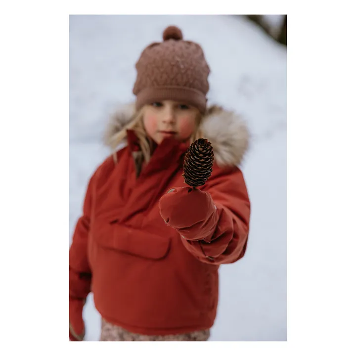 Wheat Anorak Façon Fourrure Matières Recyclées Momo Tech | Rouge