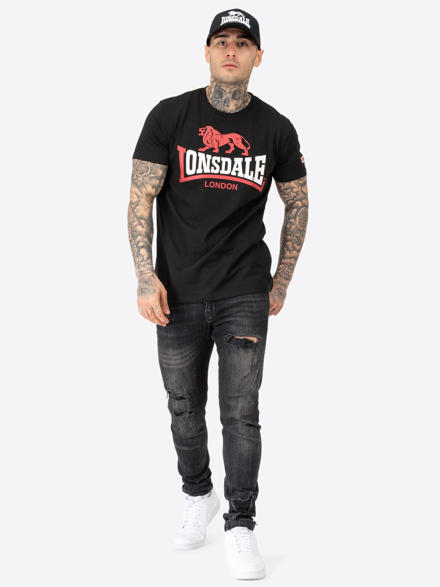 Lonsdale Herren T-Shirt normale Passform LION TWO TONE