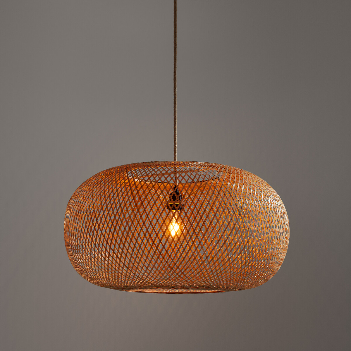 LA REDOUTE INTERIORS<br>Luminária pendente em bambu Ø65 cm, Ezia
