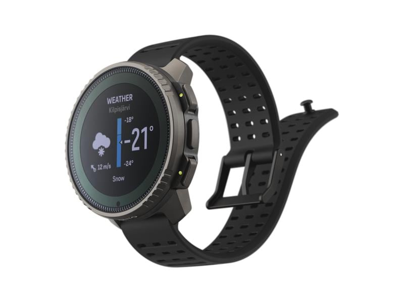 SUUNTO Sportuhr Vertical Titanium Solar Schwarz Abenteuer-Uhr für Outdoor-Expeditionen mit Solarladung