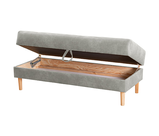 Federkern-Eckschlafsofa »Just Relax« mit Stauraumbank, grau