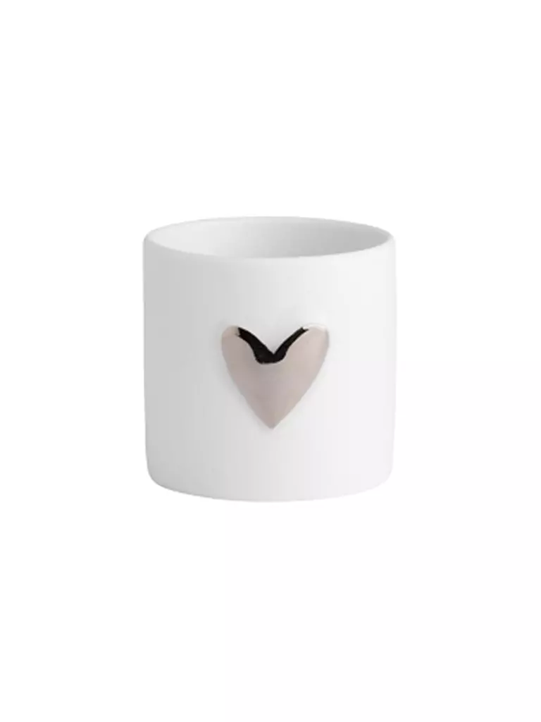 RAEDER Lichterset Herz 2-er 4,5cm (Weiss/Silber) weiss