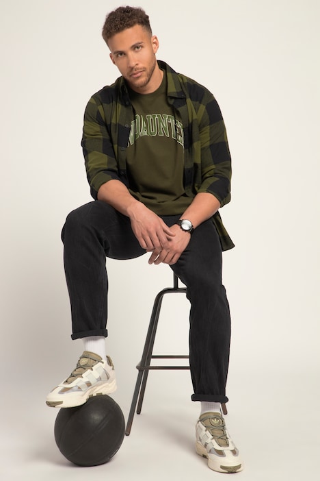 STHUGE T-Shirt, Halbarm, oversized, College-Print, bis 8 XL