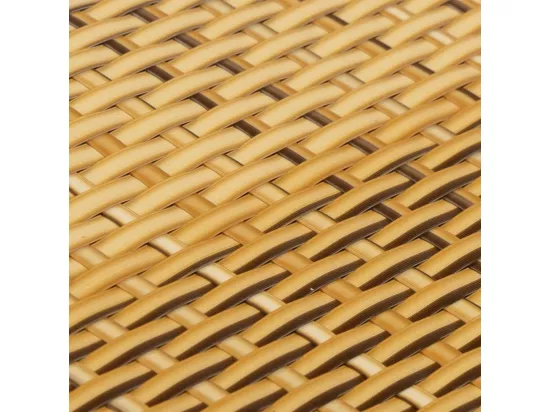 Paravent de balcon marron clair 400x90 cm résine tressée