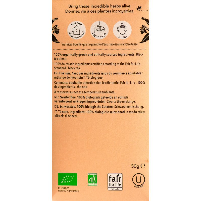 Thé noir English breakfast Bio Pukka - Boîte de 20 sachets