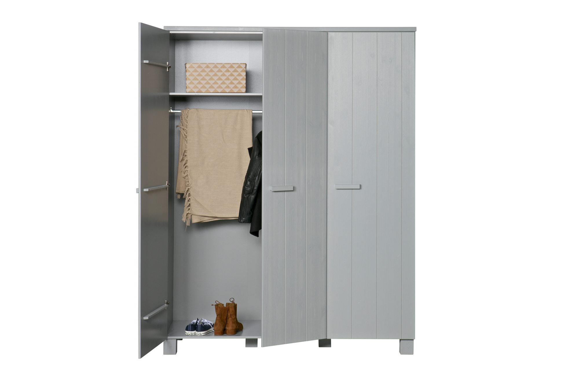 Kast Dennis 3-deurs - Betongrijs