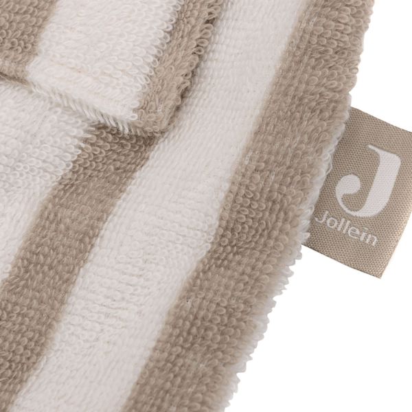 Jollein Badjas Stripe Terry Olive Green GOTS 3-4 Jaar
