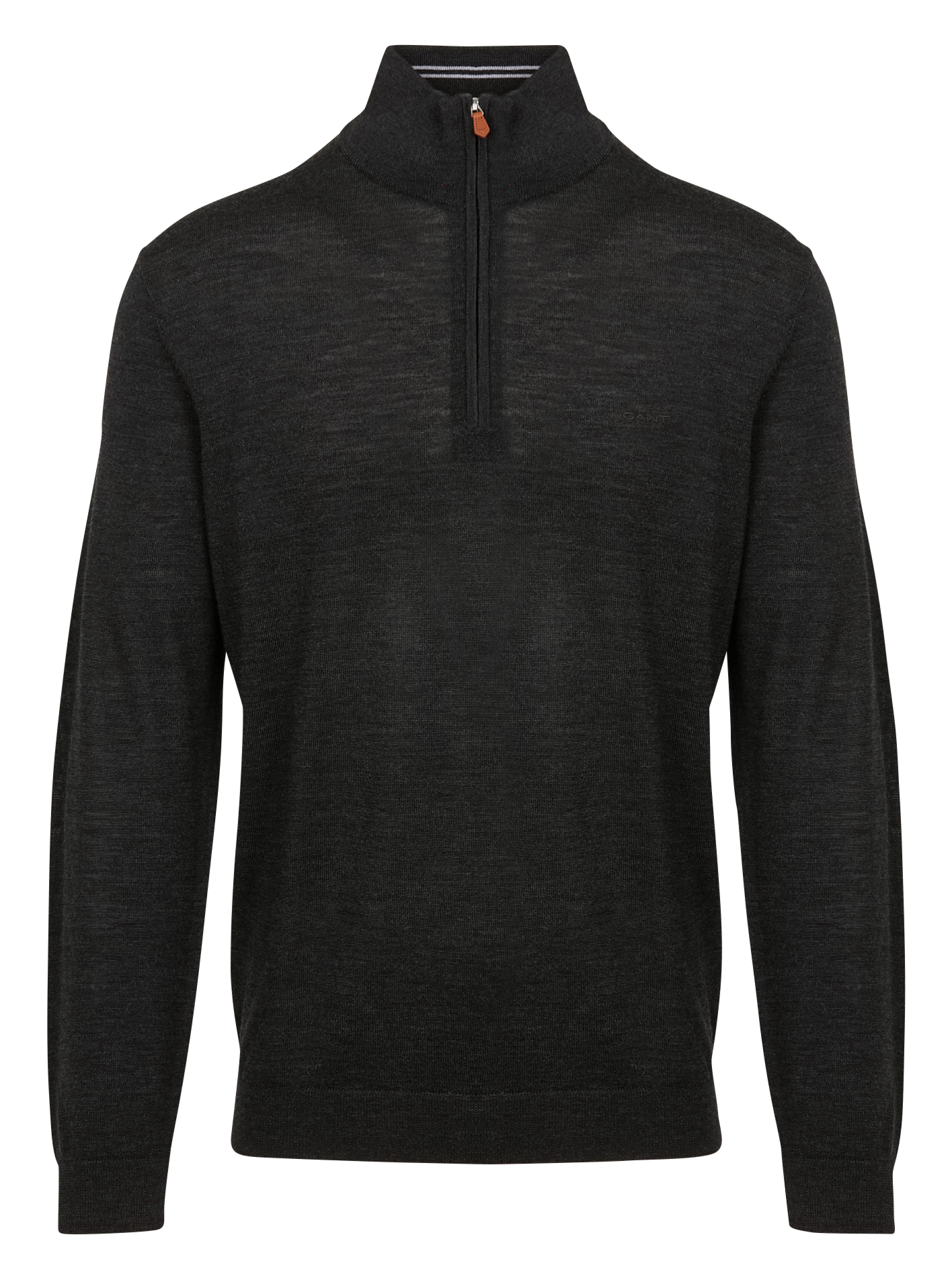 Pull col montant régular-fit en laine | Gris