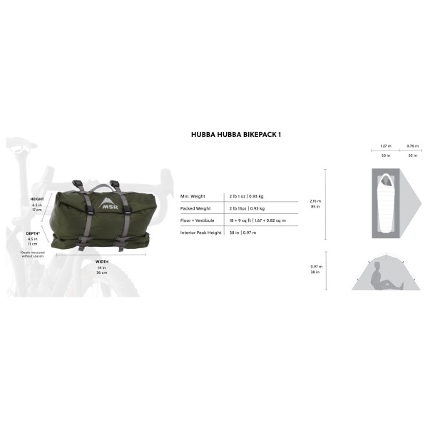 MSR - Hubba Hubba Bikepack 1 - Tente 1 place