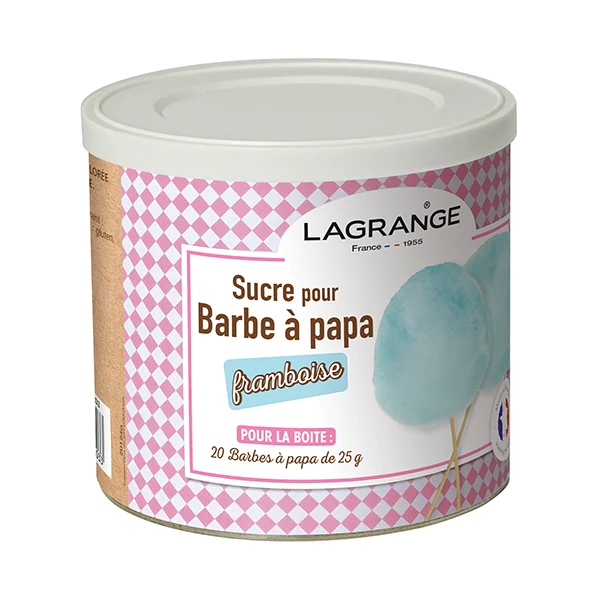 Sucre à barbe à papa arôme Framboise 500 g 380008 Lagrange
