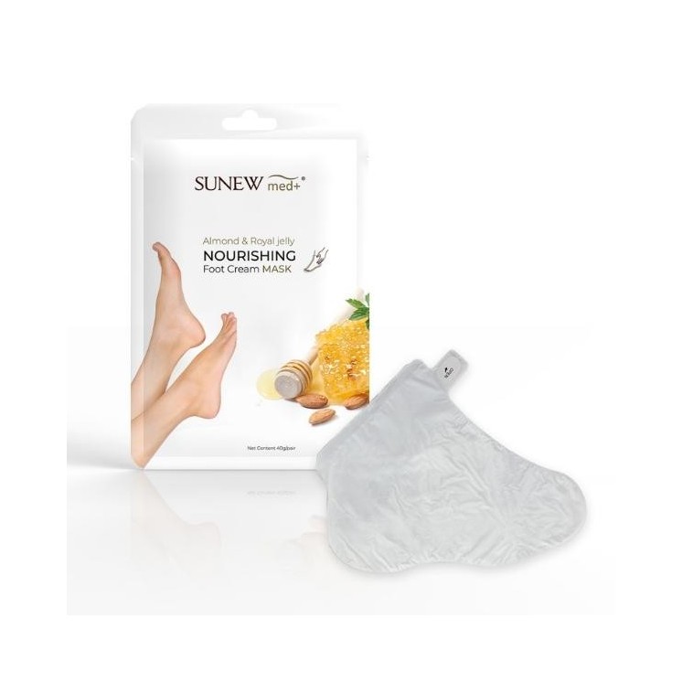 Sunew Med+ intensief regenererend Voetmasker Zoete Amandel en Royal Jelly 1 paar/36 g