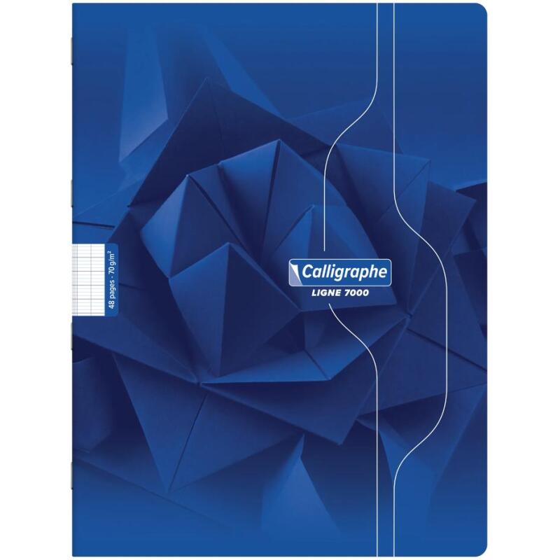 Cahier piqué 7000 24x32 cm 48 pages grands carreaux 70 g - Assortis