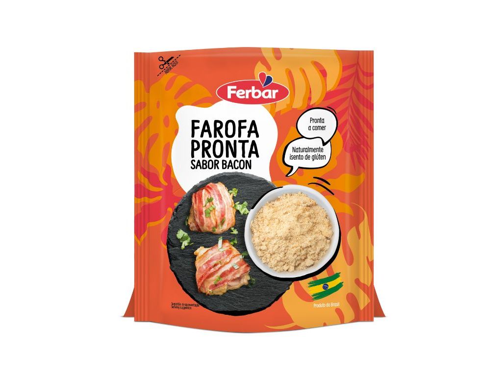 FAROFA PRONTA FERBAR BACON 250G