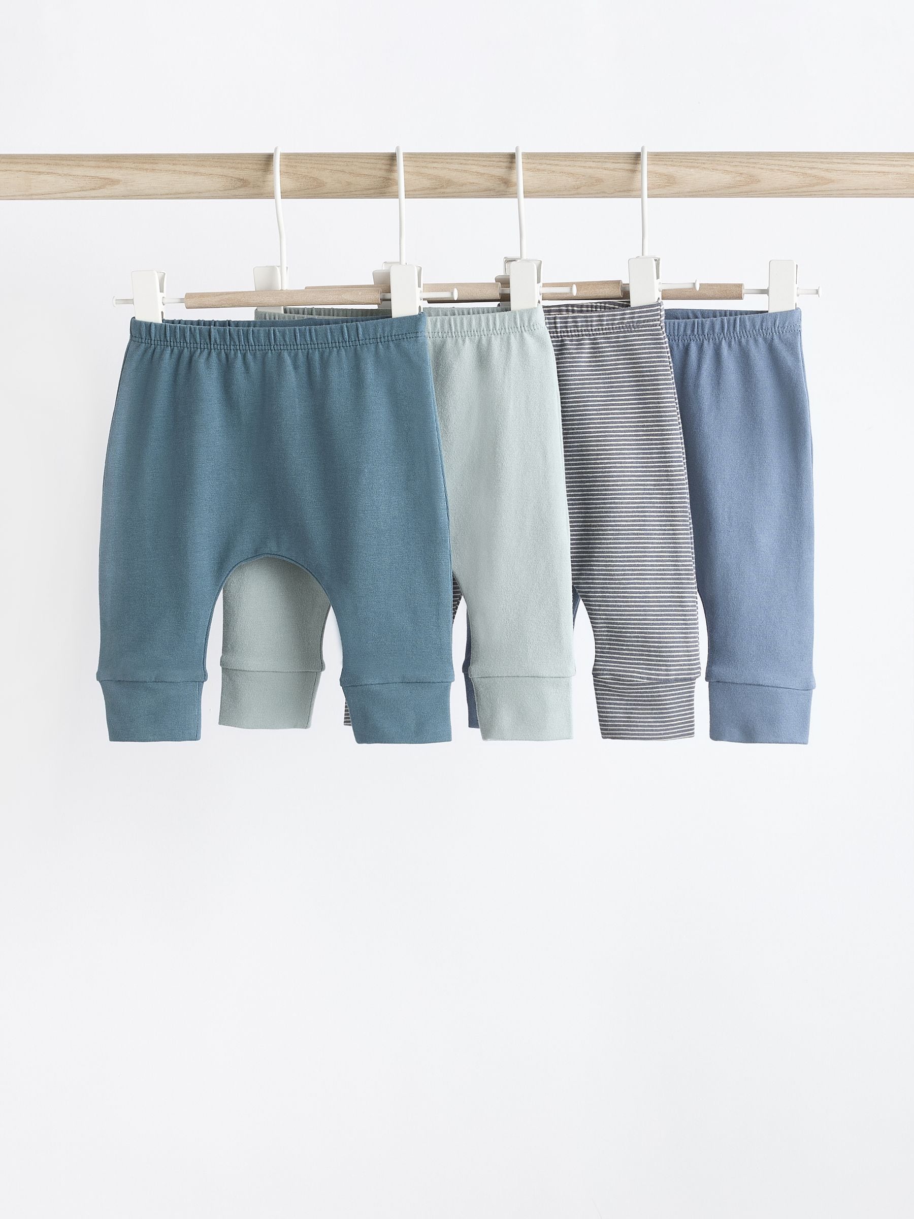 Blauwgroen - Verpakking van 4 babyleggings (0 mnd -3 jr)