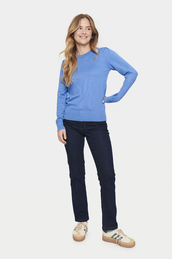 Saint Tropez MilaSZ Pullover Dutch blue melange