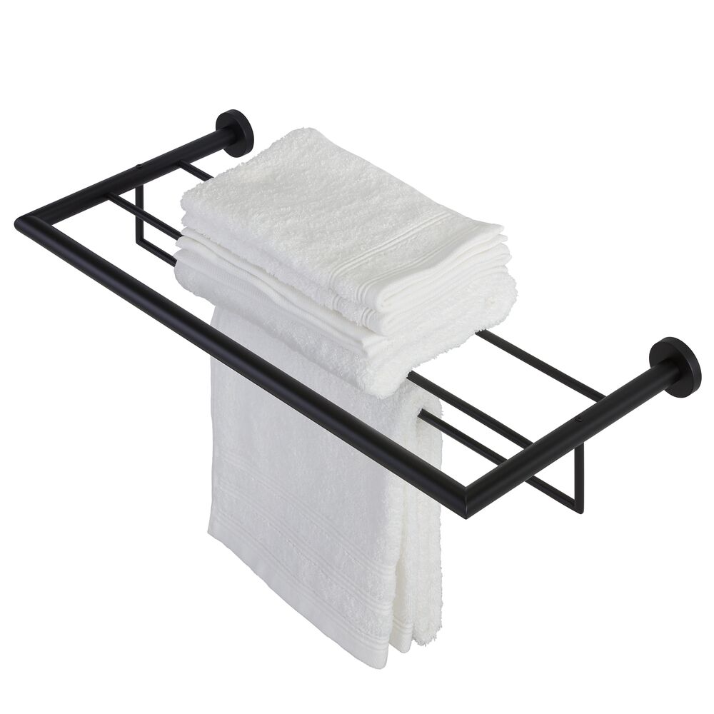 Geesa Nemox handdoekrek met plateau 62,4cm zwart