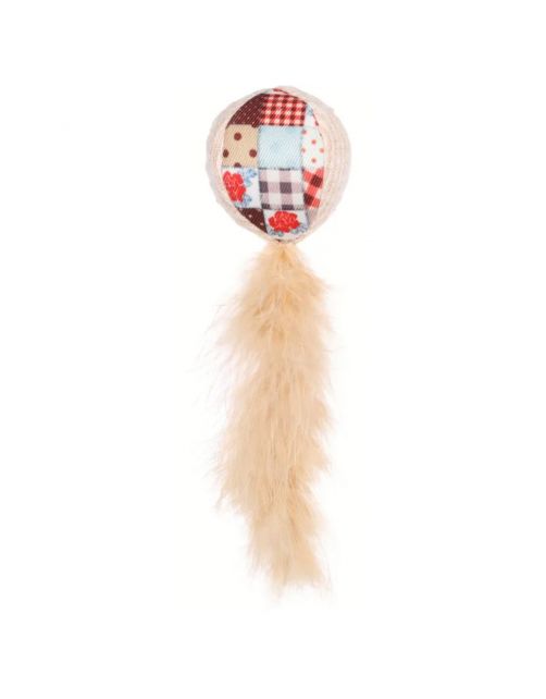 Flamingo Vinta Bal +veer - Kattenspeelgoed - Beige