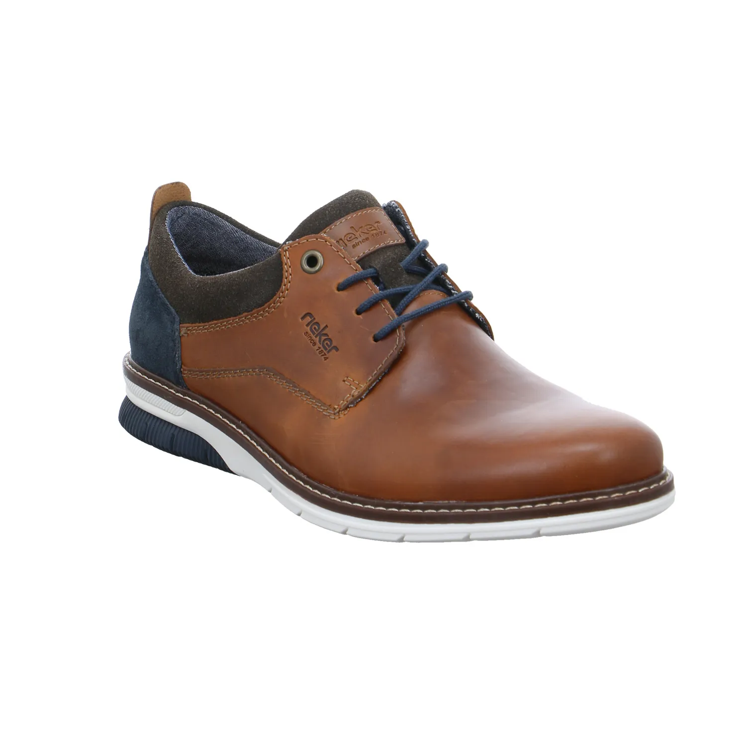 RIEKER Halbschuh-City Cognac Leder