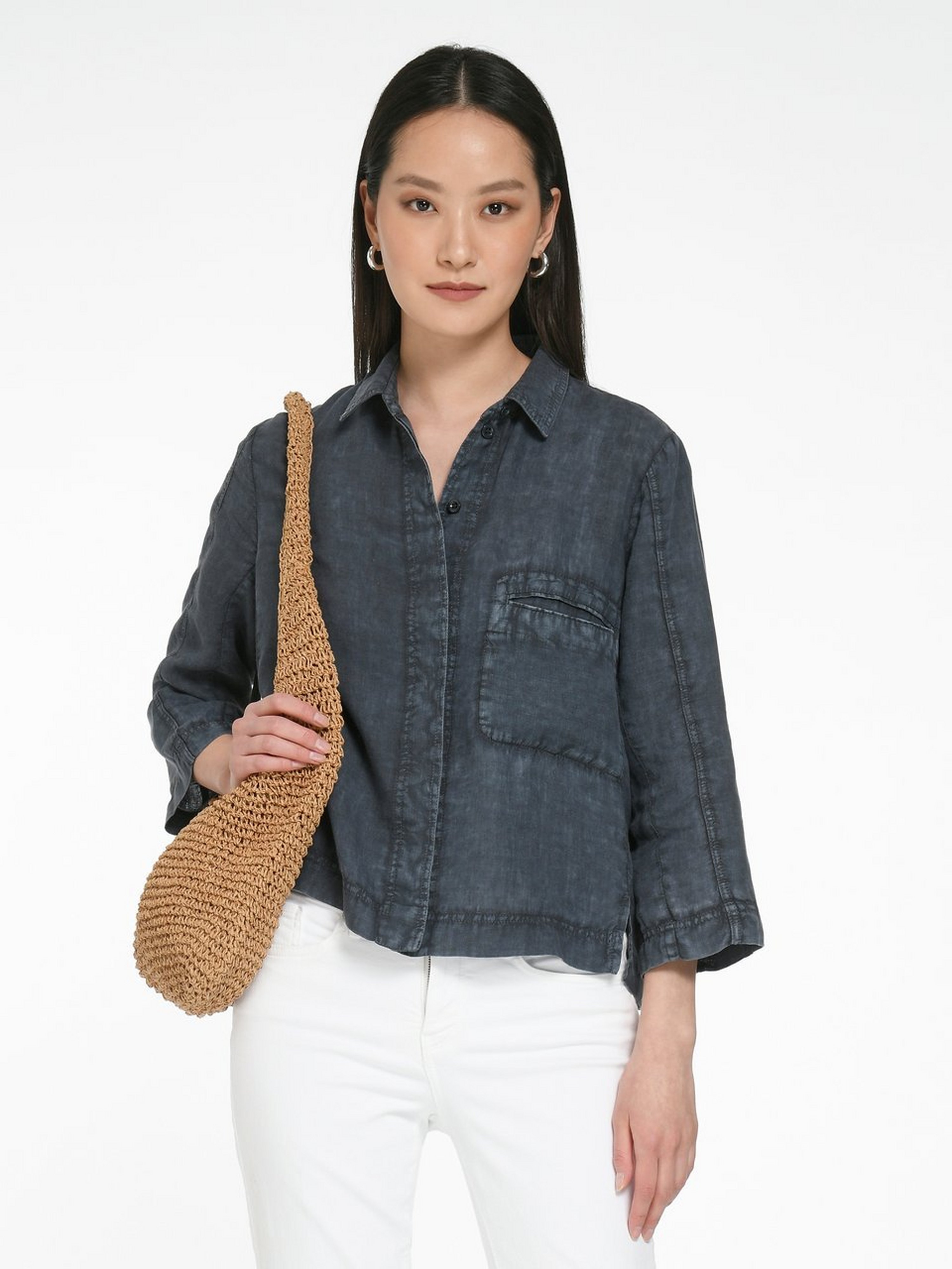 Bluse aus 100% Leinen