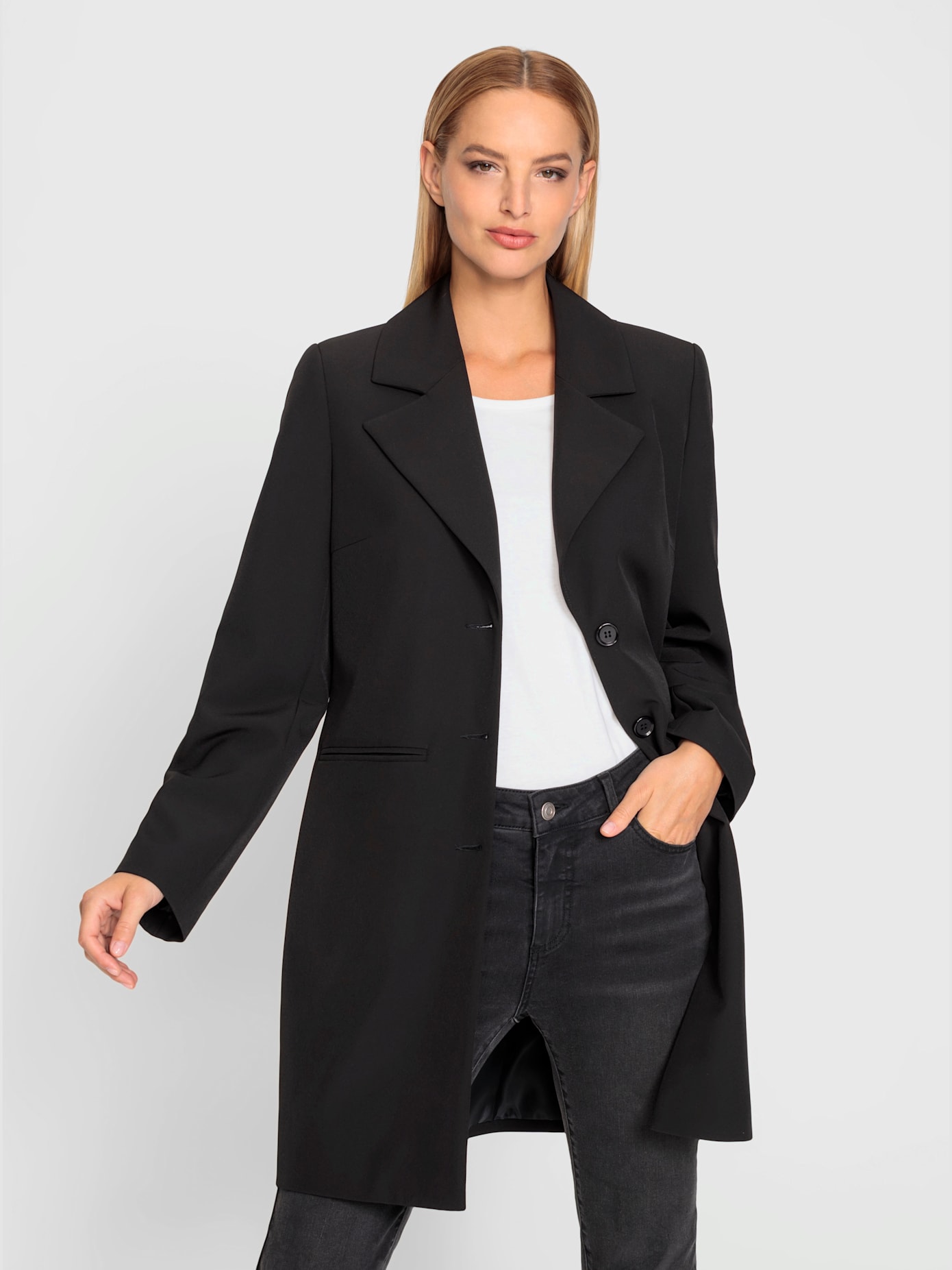 Manteau matière douce au joli tombé