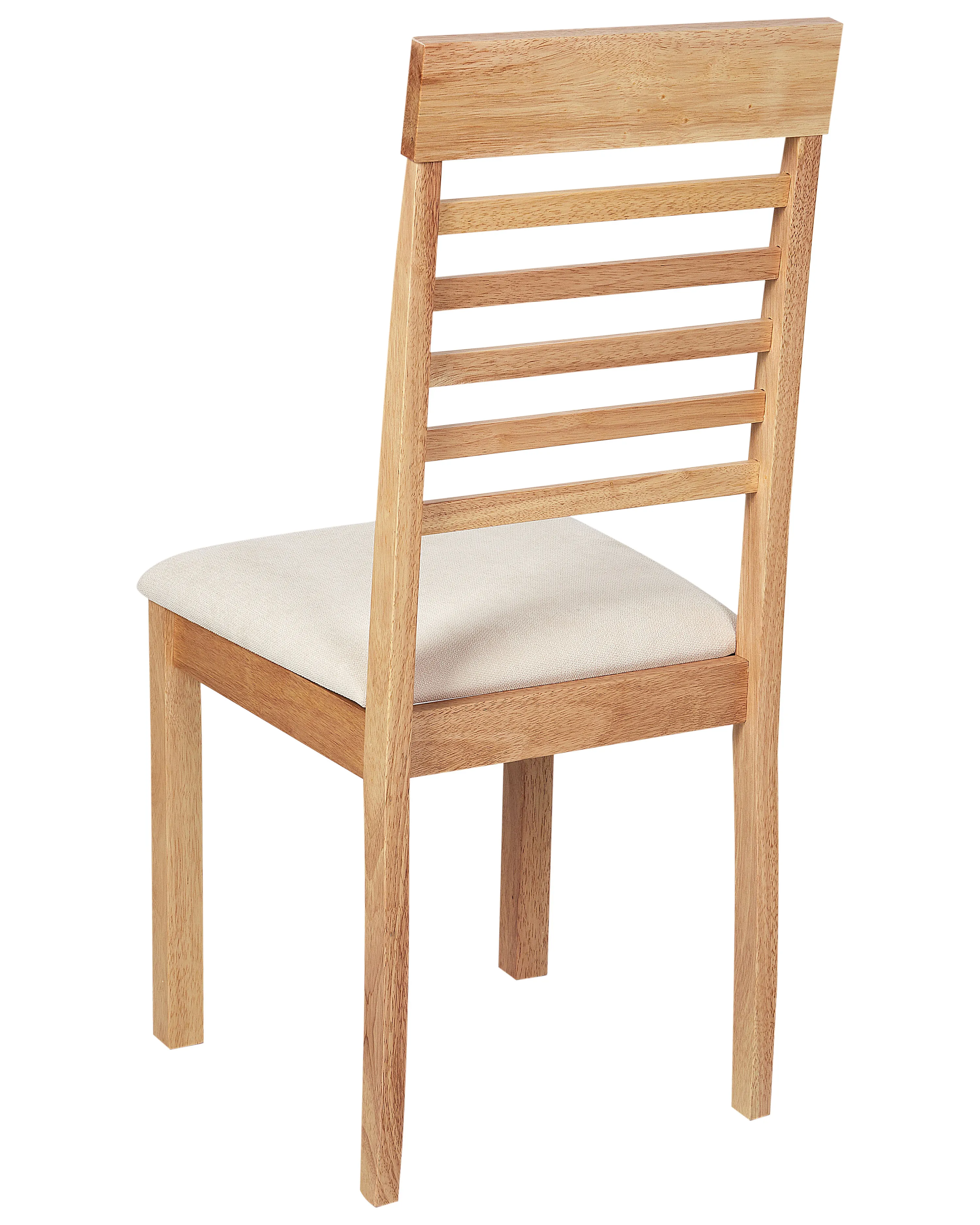 Set van 2 eetkamerstoelen ORTLEY Hout Lichtbruin/beige