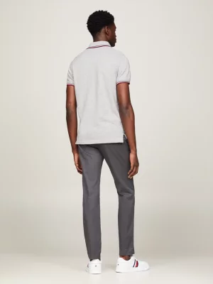 Polo de algodão orgânico com corte slim