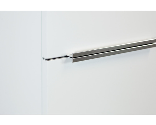 Sanox Pulse dubbele badkamermeubel, BxHxD 121 x 170 x 51 cm, hoogglans witte fronten, met witte keramische wastafel en mat chromen grepen, 84726001