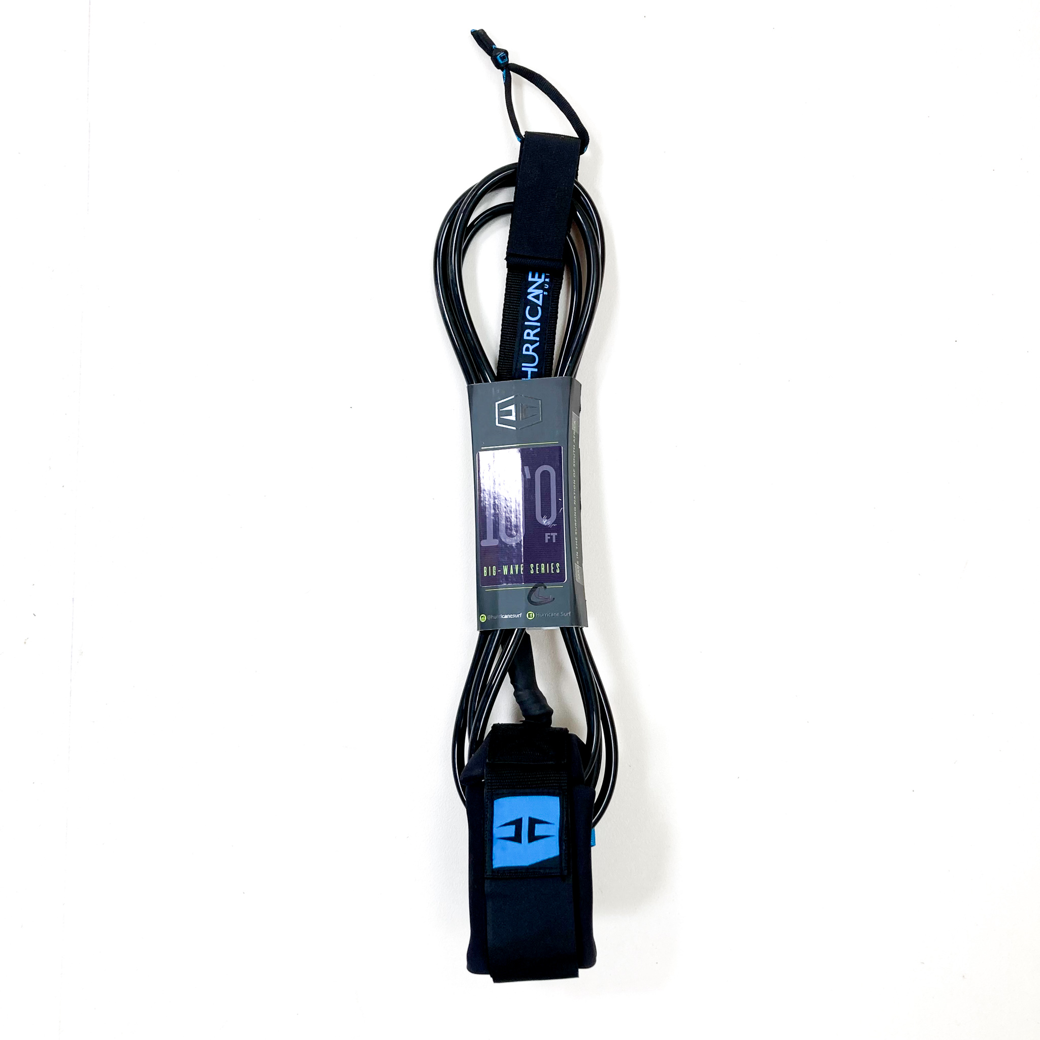 HURRICANE Leash XXL 10' - 9 mm CALF - Black/Blue