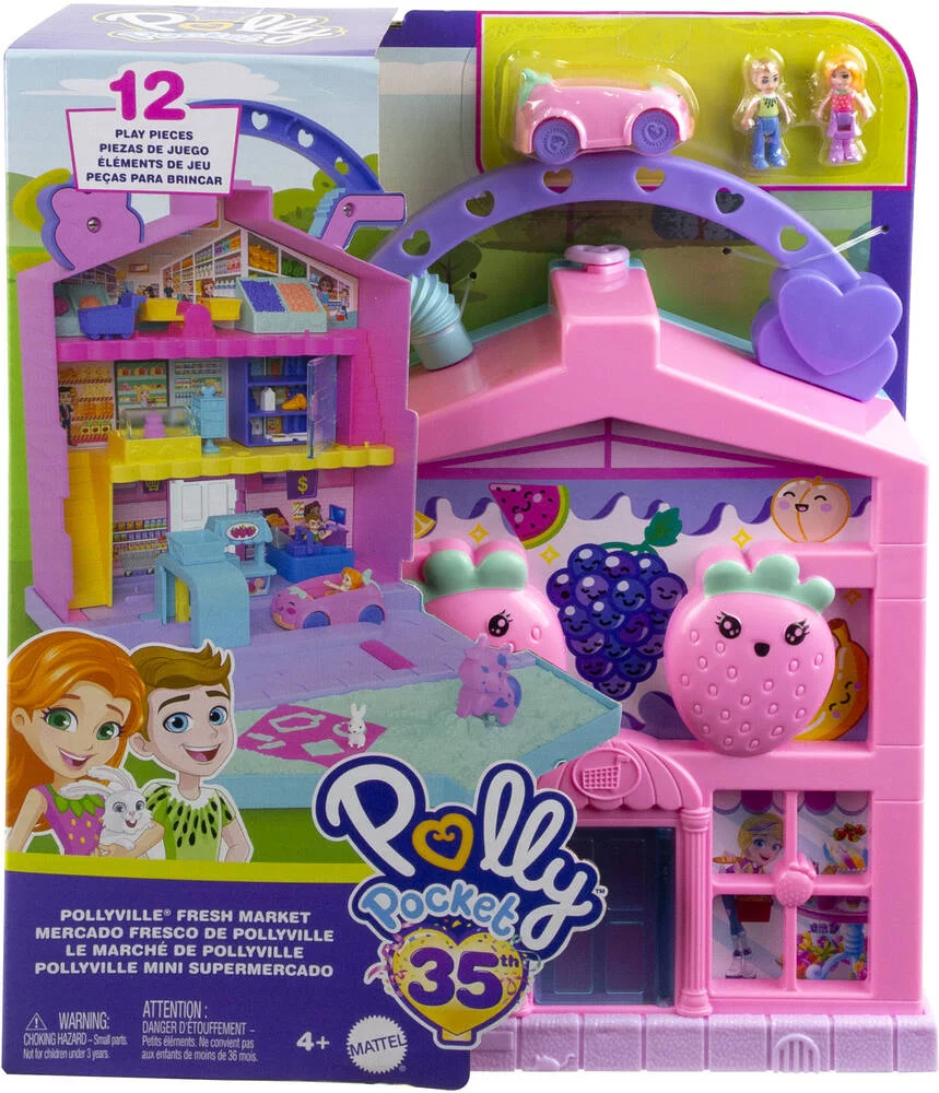 POLLY POCKET - COFFRET LE MARCHE DE POLLYVILLE