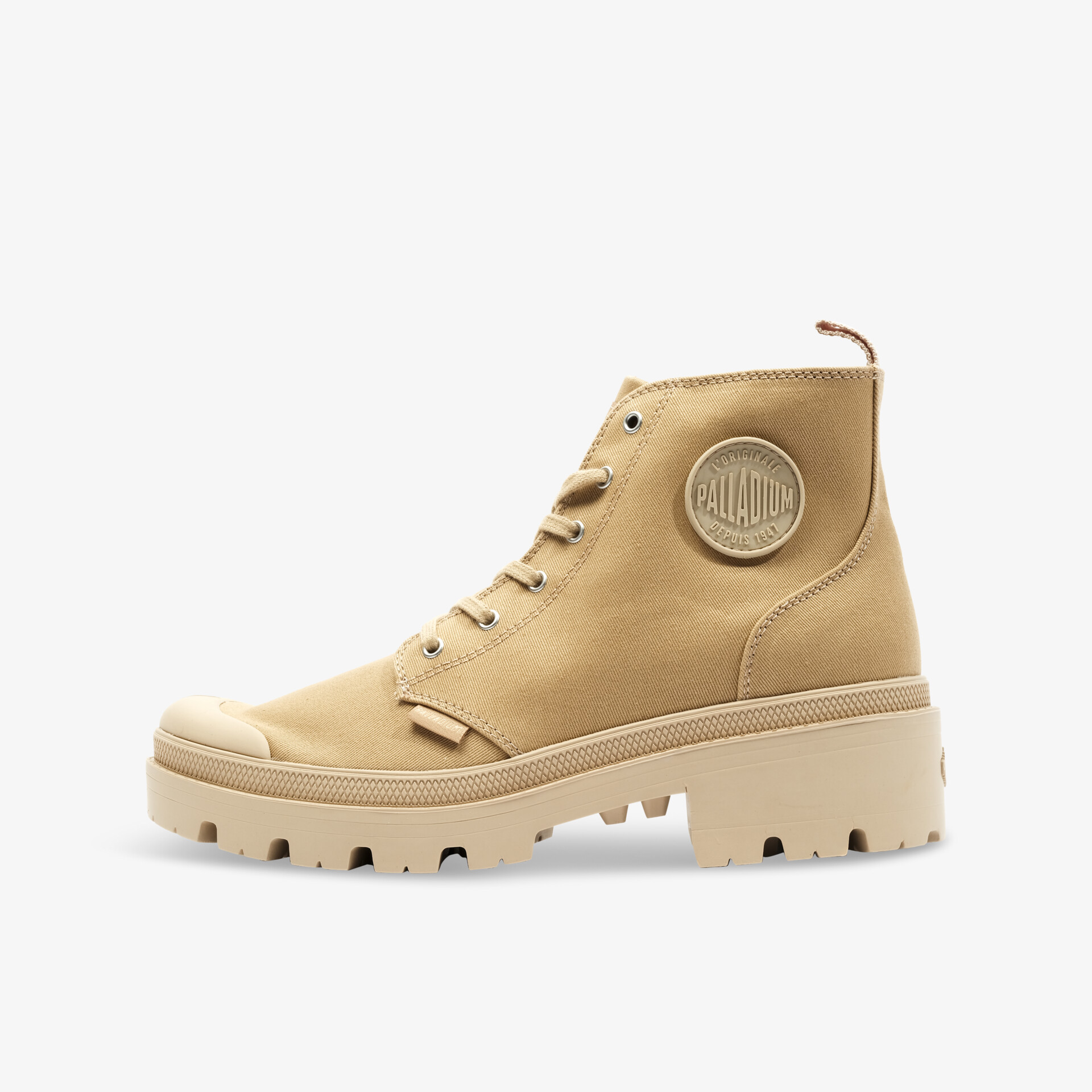 PALLADIUM PALLABASE TWILL Damen Leinenschuhe beige