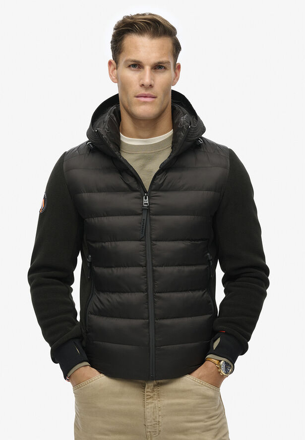 Superdry HOODED STORM FLEECE BOMBER Black